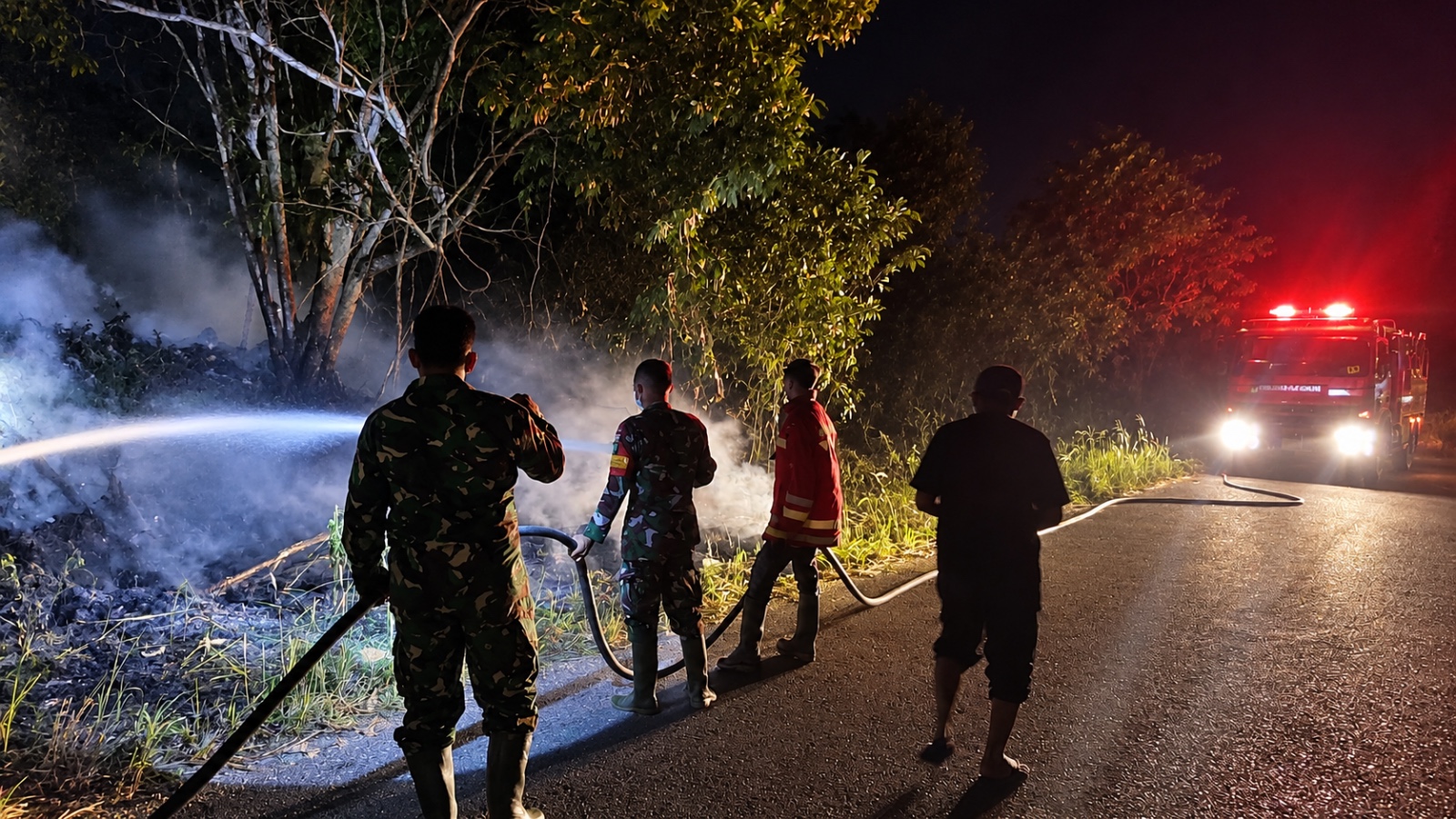 Api Karhutla di Bangkinang Kampar Hanguskan 1 Hektare Lahan Berhasil Dipadamkan