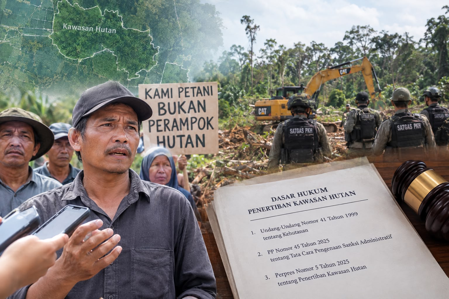 Korban Penertiban Satgas PKH Pertanyakan Legalitas Kawasan Hutan, Ratusan Gugatan Disiapkan
