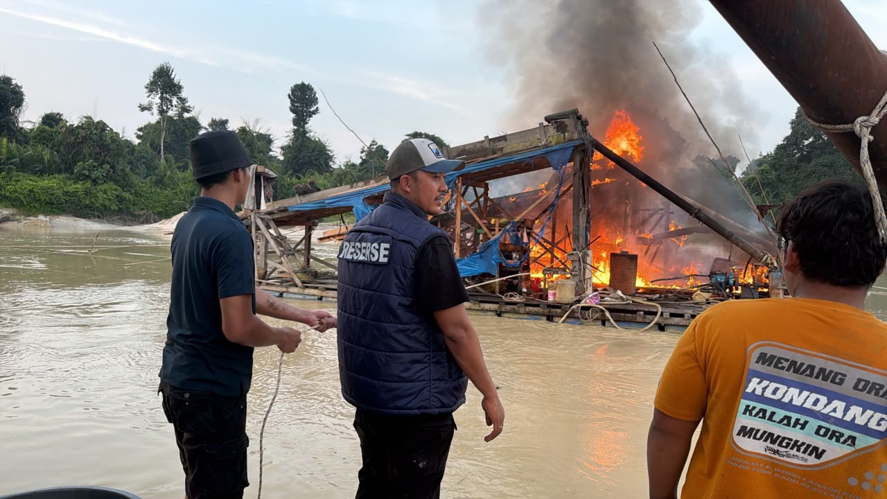 Diwarnai Kejar-kejaran, Polisi Amankan Dua Orang Saat Penggerebekan PETI di Kampar