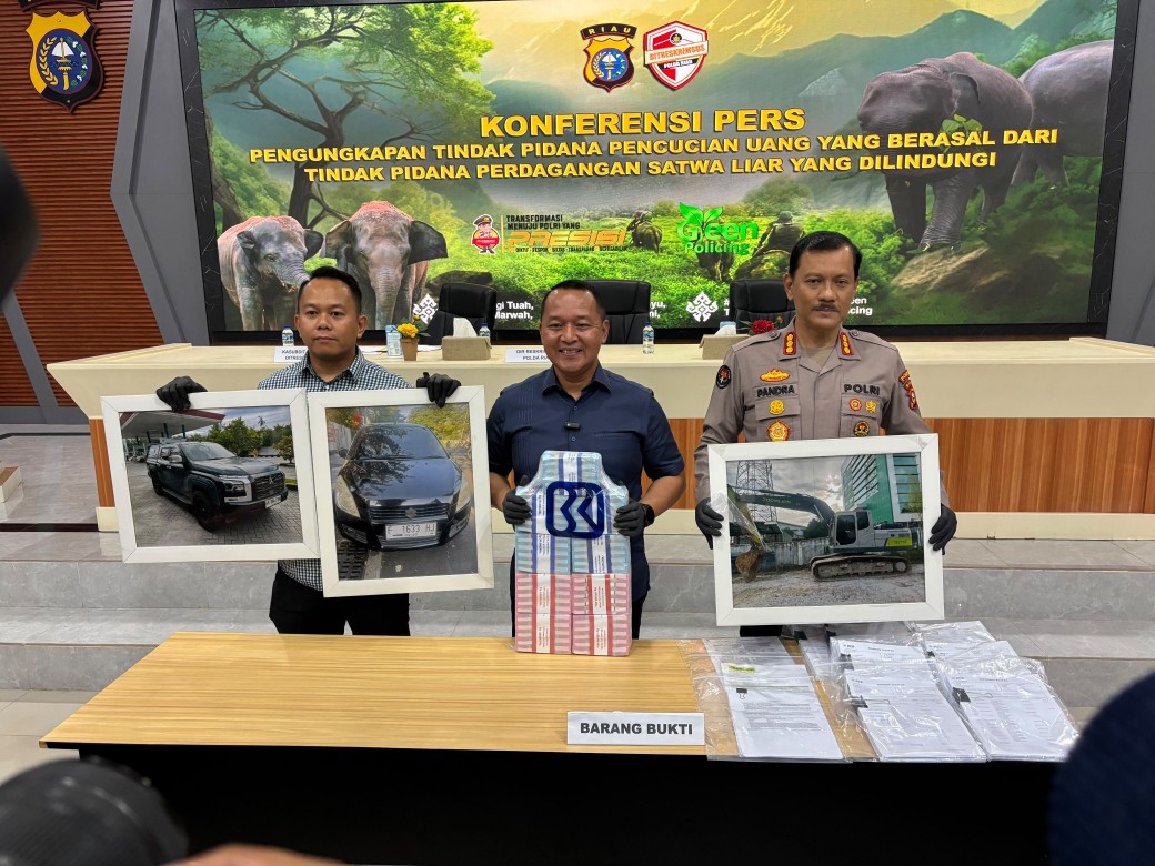 Polda Riau Ungkap TPPU dari Perdagangan Gading Gajah, Sita Uang Rp 650 Juta hingga Alat Berat