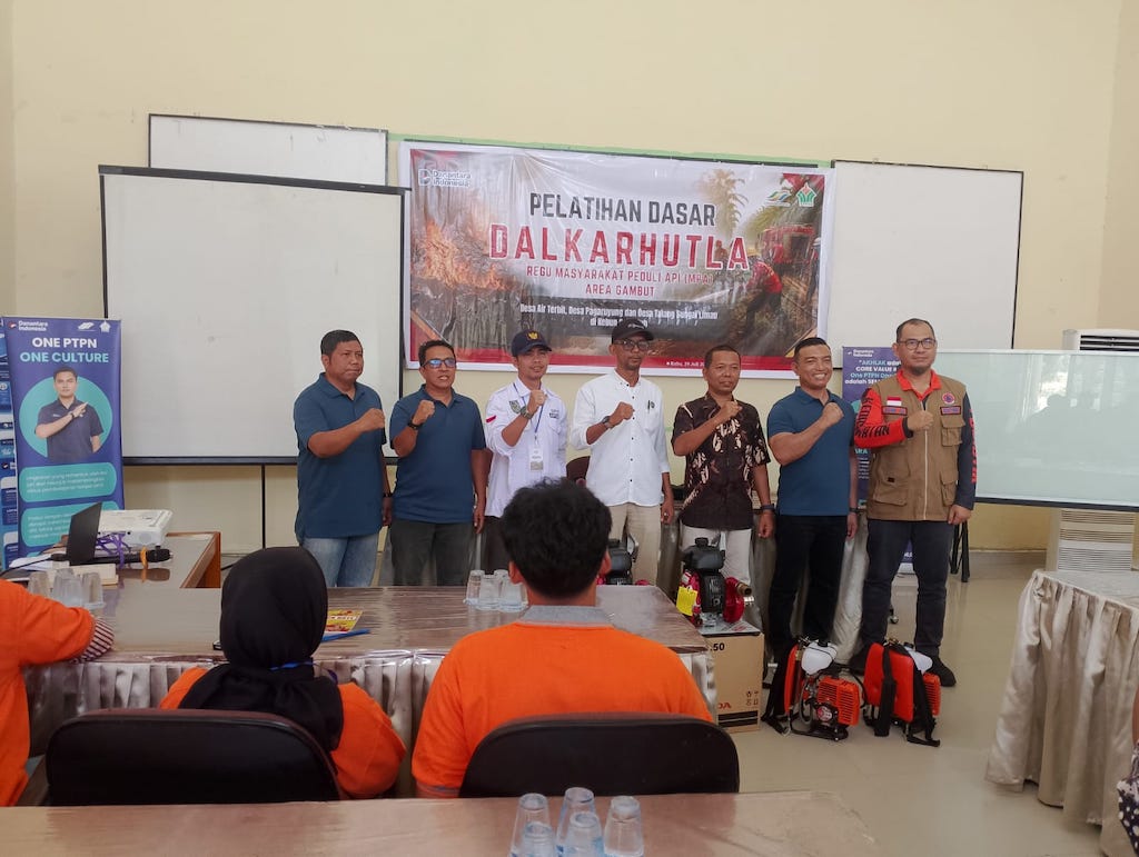 PTPN IV Regional III Gandeng BPBD Riau Perkuat Desa Mandiri Peduli Gambut Cegah Karhutla