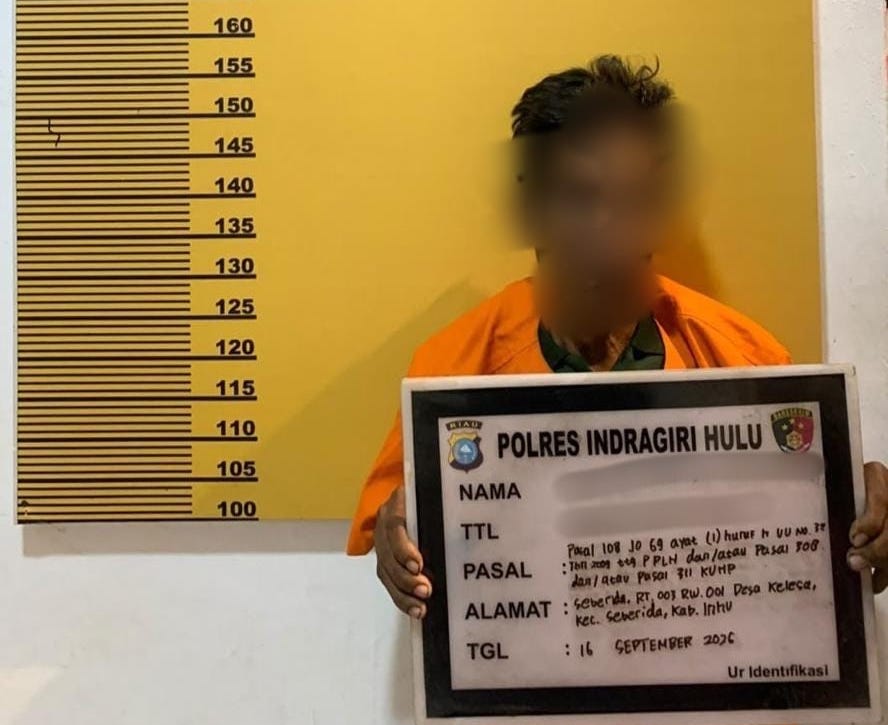 Pria di Inhu Ditangkap Gegara Bakar Lahan, Api Lahap 1,8 Hektare Lahan