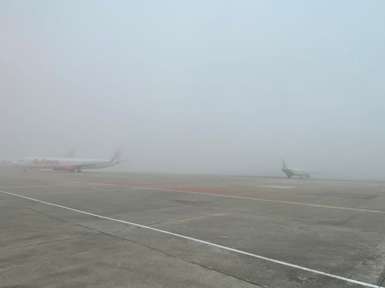 Jarak Pandang 3 Km, Aktivitas Penerbangan Bandara SSK II Pekanbaru Belum Terganggu Kabut Asap