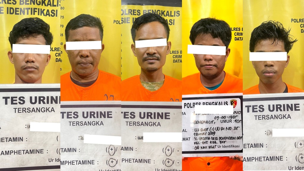 Polisi di Bengkalis Amankan 5 Pengguna Sabu, Kadus dan ASN serta Mahasiswa Terseret