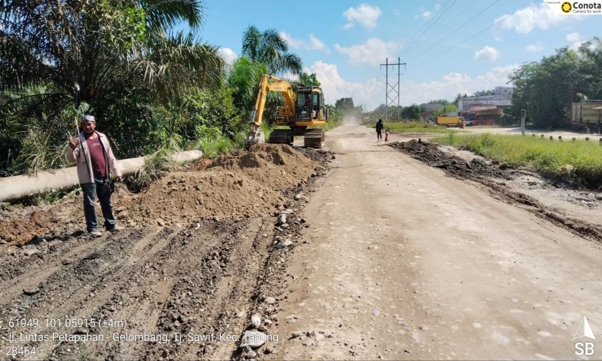 Meski Terbatas Anggaran, Perbaikan Jalan Lintas Petapahan-Gelombang Tetap Digesa
