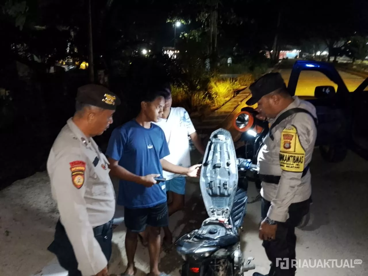 Blue Light Patrol Polsek Rimba Melintang Antisipasi Gangguan Kamtibmas dan Balap Liar