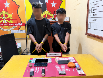 Diduga Transaksi Sabu di Cucian Motor, 2 Pria Diciduk Polsek Rimba Melintang di Rohil