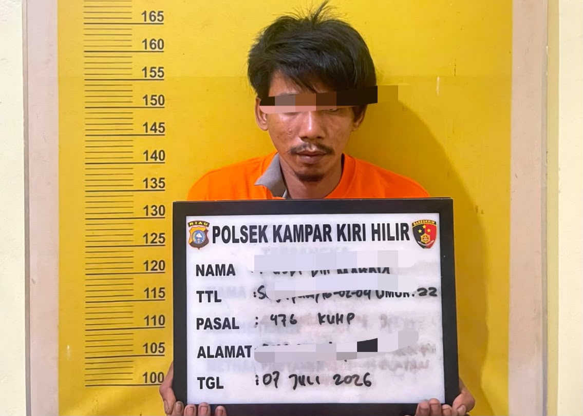 Hitungan Jam, Polisi Tangkap Pencuri Motor Buruh Sawit di Kampar