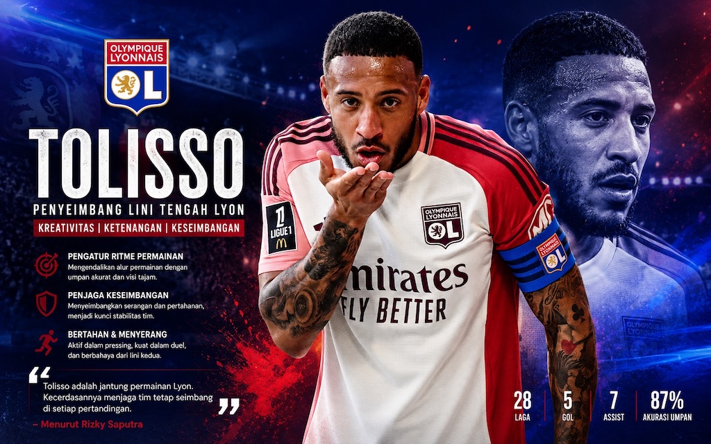 Profil Corentin Tolisso yang Menjadi Pilar Keseimbangan Permainan Lyon di Lini Tengah