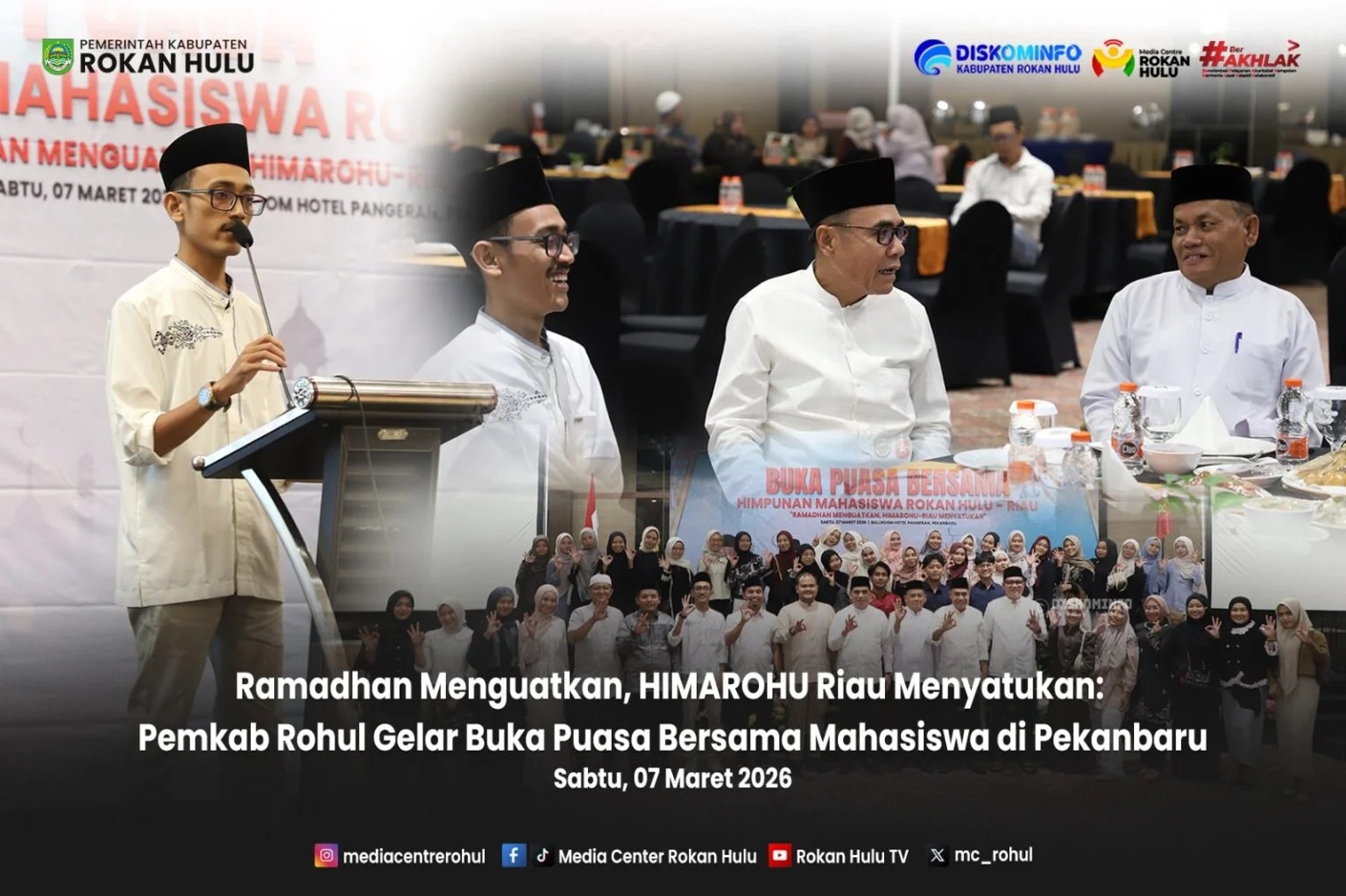Perkuat Silaturahmi di Perantauan, Pemkab Rohul Gelar Buka Puasa Bersama HIMAROHU Riau