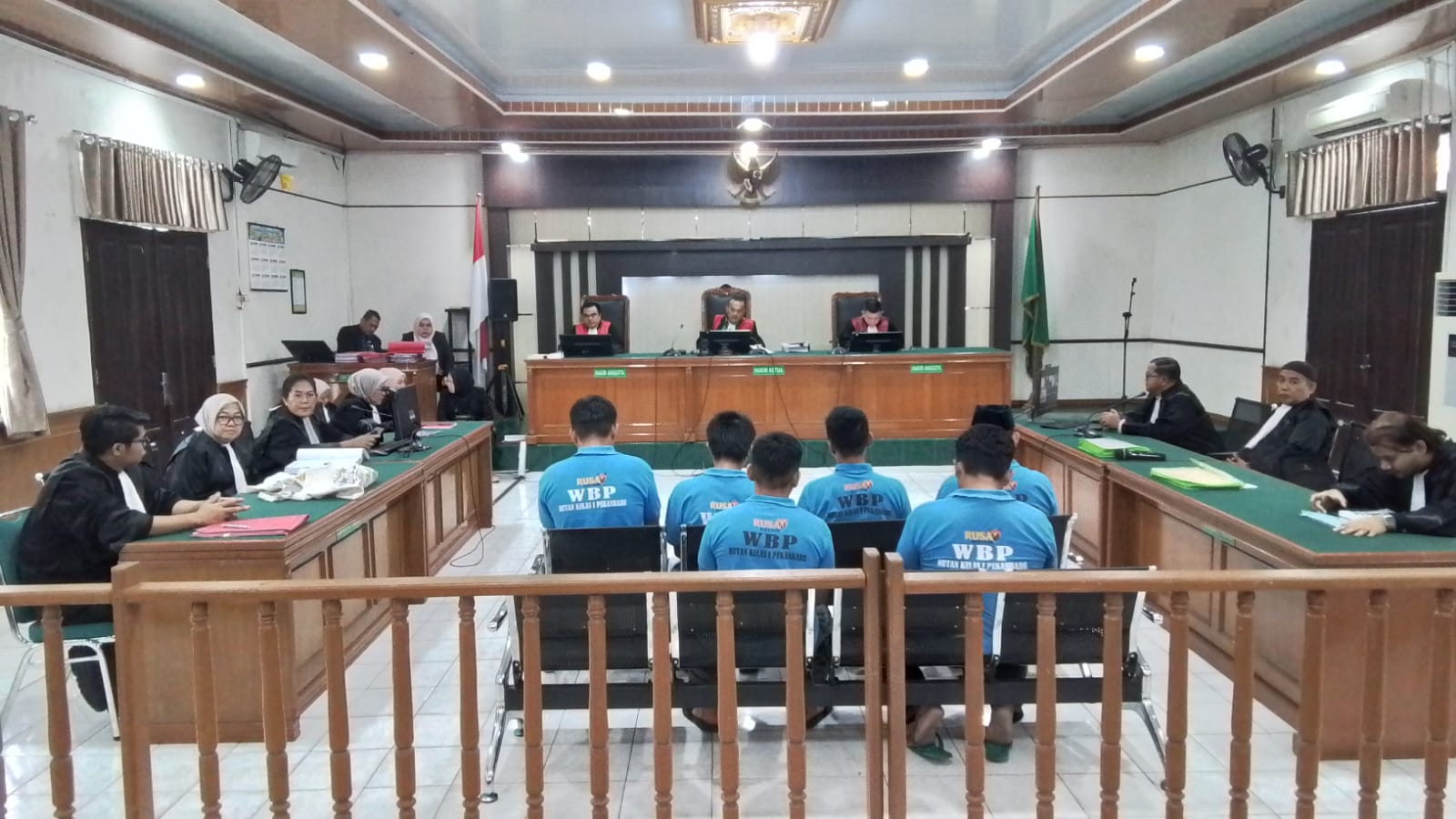 Enam Perusak Posko Satgas PKH di TNTN Divonis 6 Bulan Penjara 