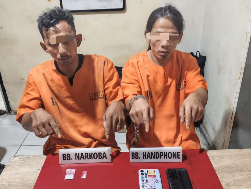 Dua Pengedar Sabu Ditangkap di Bangkinang, Polisi Sita 2 Gram Narkoba