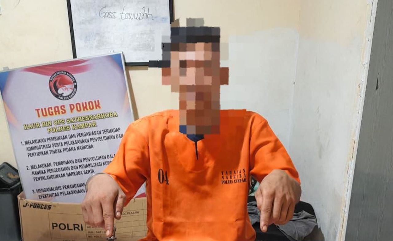 Kabur ke Pekanbaru, Diduga Pengedar Sabu Asal Lubuk Siam Ditangkap Polres Kampar