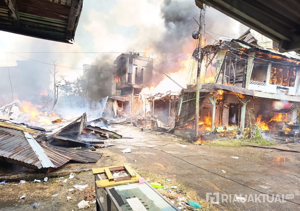 Geger ! 50 Rumah di Inhil Ludes Terbakar