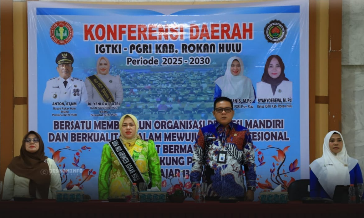 Ketua TP PKK Rohul Buka Konferda V IGTKI-PGRI, Dorong Profesionalisme Guru PAUD