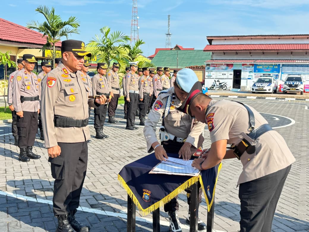 Kapolres Inhu Pimpin Sertijab Kapolsek Batang Gansal