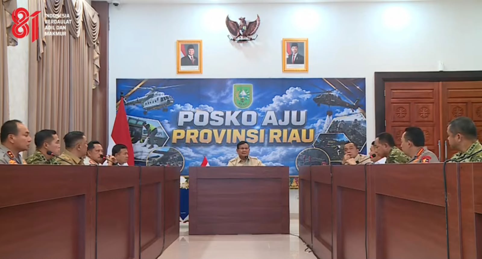Presiden Prabowo Apresiasi Penanganan Karhutla Riau, Minta Kapolda-Pangdam Didorong Naik Karier