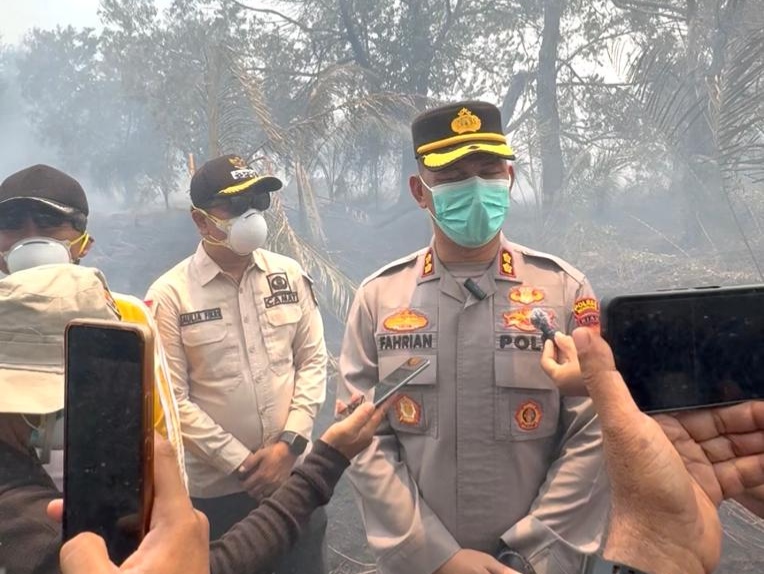 100 Hektare Lahan Terbakar di Bengkalis, Dua Tersangka Diamankan, Pelaku Lain Diburu!