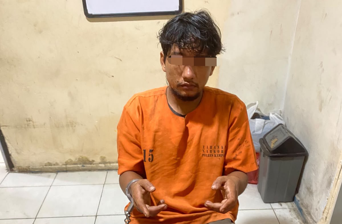 Satresnarkoba Polres Kampar Tangkap Pria di Sei Putih dan Amankan 18 Paket Sabu