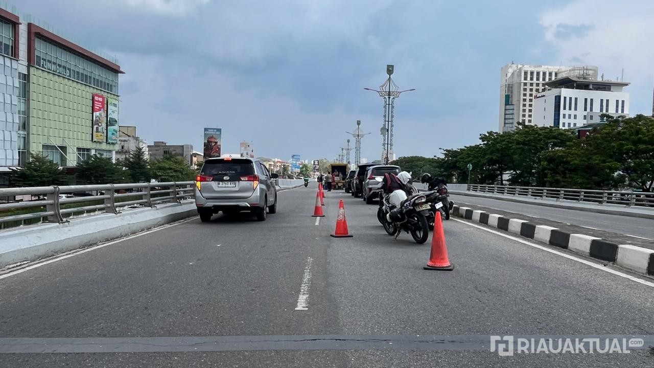 Flyover SKA Pekanbaru Ditutup 6 Hari, Polisi Imbau Warga Cari Alternatif